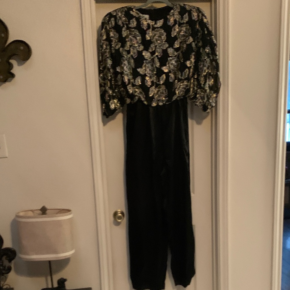 Patra Black and Gold Sequin Garment